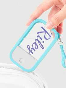 1pc Card Spray Bottle With Customizable Name 50ml Silicone Sleeve Alcohol Disinfection Liquid Perfume Square Oral Spray Bottle Cosmetics Sub-Bottle Simple Portable Travel Sub-Bottle