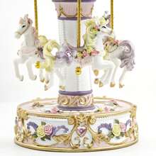 欧式旋转木马音乐盒，家居装饰，毕业礼物，生日派对，母亲节礼物 - 彩色 - 查看 10