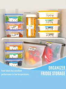 100pcs, Coloured Freezer Labels Food Storage Labels Stickers, Fridge Stickers Removable For Food Containers, Freezer Meal Tags For Kitchen Organization, Back To School, School Supplies, School, Aesthetic School Supplies, Stationary