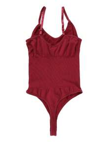 Slimming Women's Shapewear Bodysuit Thong Tummy Control Tank Top Shaping Body Shaper Snatched Waist Push Up Bust Sexy Shaping Tops Jumpsuit - 紅色 - 查看 9