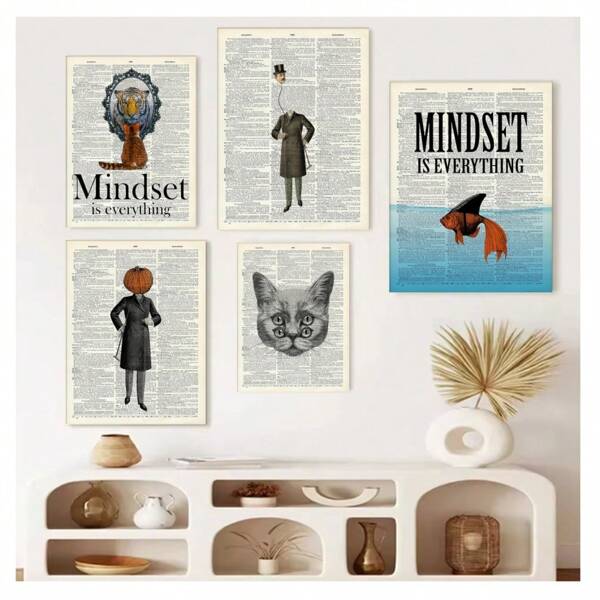 1pc Frameless Vintage Newspaper Victorian Era Gentleman Art Posters High-Definition Printing Wall Arts Modern Minimalist Living Room Bedroom Study Office Coffee Shop Wall Decoration Home Decoration