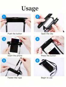 防水袋通用IPX8防水手机袋气囊防水手机袋游泳水下防水手机壳沙滩手机干燥袋适用于智能手机 - 彩色 - 查看 4