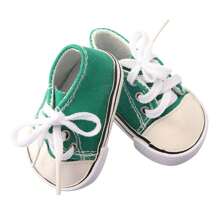 1 paire de chaussures de poupée, baskets en canevas pour poupée, chaussures de sport de couleur unie à la mode, convient aux poupées bébé reborn de 18 pouces, filles de 3 ans et plus, étudiants, accessoires de jouets pour enfants, cadeau d'anniversaire, fête de vacances