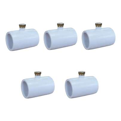 Boquillas pulverizadoras de PVC de 1/2 pulgada, 5 piezas. En exteriores, es adecuado para refrescarse y repeler mosquitos en verano, y el agua tiene un efecto de pulverización después de su uso. Adecuado para tubería de agua de 20 mm.
