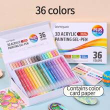 1pc Colorful Journaling Pen Set With 36/54 Color Options, Fine Tip Gel Pens For Art Students, Painting, DIY Planner, Coloring, Marking School Supplies,Back To School