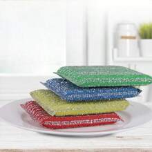 4 Stück/8 Stück wiederverwendbare beidseitig verwendbare Schwamm-Geschirrtücher, dicke Schwamm-Scheuerpads zum Abwasch, Haushalts-Küchenreinigungswerkzeug