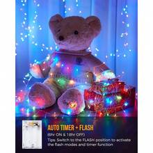 New Battery Operated Fairy Lights, 10Feet 120LEDs Firecracker String Lights Waterproof Sier Wire Starry Firefly Lights For DIY Wreath Home Ing Indoor Outdoor Christmas Drations, Multicolor - Multicolor 120 LEDs - View 5