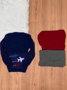 Kit 3 Suéter Masculino Variadas Modelo Infantil Menino Agasalho
