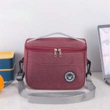 1 pezzo Nuova borsa termica con design senza mani e a prova di perdite, riutilizzabile, adatta per lavoro, campeggio, viaggi, con opzioni multiple per il trasporto, senza contatto con gli alimenti, per il ritorno a scuola, borsa da trasporto da esterno