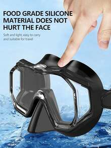 三窗防雾防水潜水镜，高清大框游泳镜，男女通用浮潜训练游泳镜