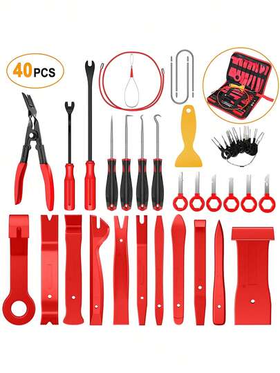 Automotive Disassembly Tool Set – Headlight Lens Pliers And Rubber Buckle Screwdriver For Removal Of Plastic Fasteners Clips And Interior Components