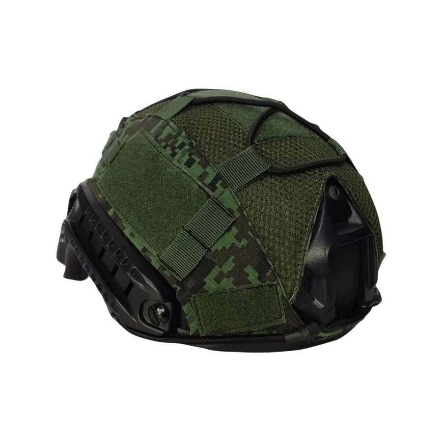Cubre casco táctico KAMPAK KW117 Con espacio para parches cubierta de tela de casco - Verde - Ver 1