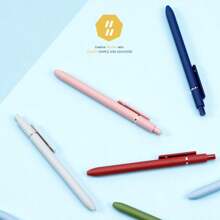 New Morandi Color Press Neutral Pen 5 Boxes, Frosted Touch, Uniform Ink Output, Retro Color Design Student Office Pen, School Supplies,Back To School