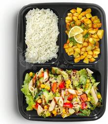 24 Contenedores De Alimentos Reutilizables 946ml (32oz), Tipo Bento Box Rectangular con Tapaética, 3 Compartimentos Divisores, para Microondas, Congelador y Lavavajillas Libres de BPA - 1 - Ver 6