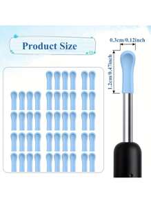 Silicone Ear Spoon Replacement Tips, Universal Wax Removal Spoon, Reusable And Washable, 3.73 X 0.3 Cm, No Electricity Or Batteries Required