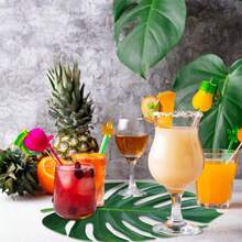 10pcs Artificial Tropical Palm Leaves, Home Decor For Living Room, Tabletop Decoration, Leaf Shaped Placemats, Suitable For Summer Wedding/Hawaiian Party/Jungle Feast Table Decor/Various Festival Decoration - Green - View 3