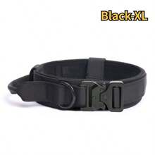 [Collier anti-éclatement pour chien tactique militaire] Collier pour animaux de compagnie + Collier tactique + Bandoulière de dressage extérieure ajustable anti-éclatement, sans frottement, sans blessure, tissu renforcé, convient aux grands chiens + Design ajustable + Bords arrondis pour prévenir les blessures en cas d'éclatement soudain (pour le dressage des chiens de taille moyenne/grande)