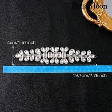 Perlon Joon Silver Rhinestone Applique Crystal Glass DIY Sewing Clothes Wedding Craft Decoration For Gowns - Silver - View 5