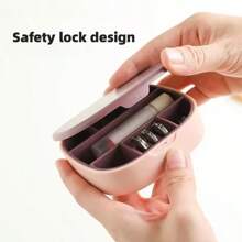 A Solid-Color TPR Mini Jewelry Box, A Portable Travel Organizer With A Mirror, Lightweight And Dust-Proof, Suitable For Storing Necklaces, Rings And Earrings, The Perfect Gift For Girls.