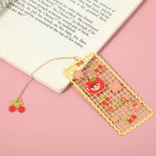 1 件草莓兔主题书签，精致可爱卡通风格流苏镂空金属艺术书签，笔记本页夹，学生创意礼物，读者学校用品，返校 - 彩色 - 查看 13