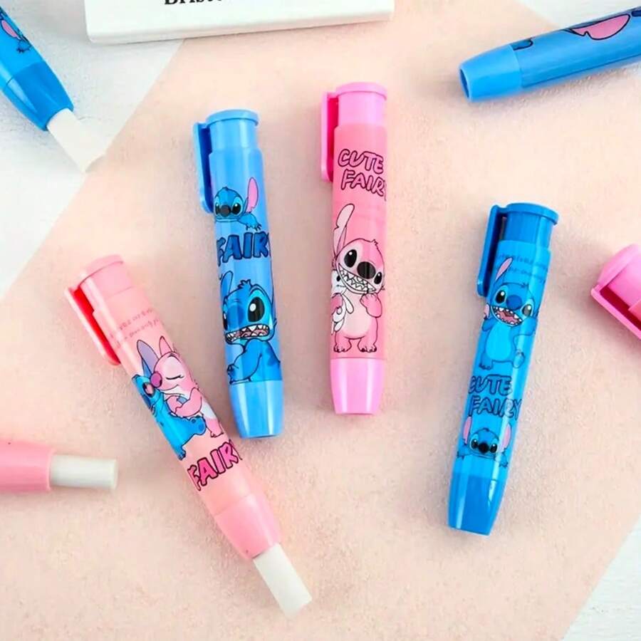 Disney 1 pieza Borrador de lápiz retráctil con estilo de puntada, para volver al colegio (color aleatorio)