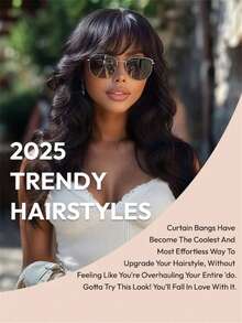 Black Fluffy Natural Loose Body Wave Curtain Bangs Wig 3D Body Wave Lace Frontal Wig With Bangs Pre Everything Put On And Go Glueless Human Wigs,Summer Wig, Loose Body Wave Curtain Bangs Wig With Invisi Drawstring Fit All Head Size Glueless Wigs Human Hair Pre Plucked Pre Cut Bleached Knots Put On And Go Human Hair Wigs Natural Black Color 180% Density - SNatural - 查看 7