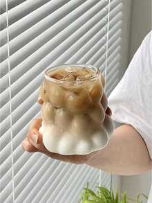 1 pieza Vaso de vidrio con diseño de uva, apto para uso en fiestas en el hogar, vaso de leche, café, latte, jugo