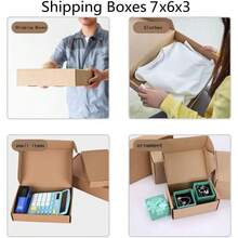 7x6x3 Inch Shipping Boxes Pack Of 25,Brown Corrugated Cardboard Box Mailer Boxes For Packaging Small Business Shipping,Boxes For Birthday Wedding Party Gift Giving (7 X 6 X 3) - 7 x 6 x 3 - View 5