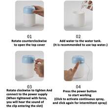 1个迷你USB加湿器 - 礼品加湿器 - 便携式车载加湿器 - 带夜灯加湿器 - 大容量USB家用加湿器 - 强劲喷雾静音夜灯迷你空气净化器 - 家用香氛加湿器