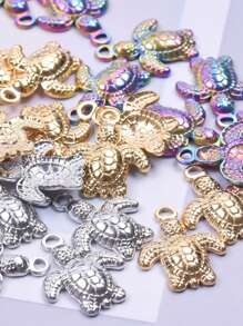 5 Stücke Platinierte Meerestier Schildkröten-Muschel-Seestern DIY Charms für Schmuckherstellung, Edelstahl Anhänger im Großeinkauf