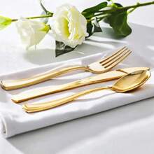 150-teiliges Besteckset - 50 Gabeln, 50 Messer, 50 Löffel - Essbesteck, Geschirr-Set, geeignet für Essen, Partys, Abendessen, Hochzeiten, Schulbedarf