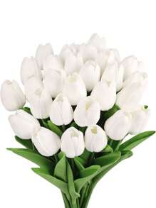 30 Stücke künstliche Tulpen, Echtheitsgefühl Tulpen, geeignet für Vasen, Heimpartys, Hochzeitsdekoration, DIY Blumenwanddekoration Outdoor, ästhetische Raumdekoration, Geschenke für Mädchen, Geschenke für Freunde