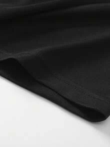 Classic Short Sleeve Polo Shirt For Men, Solid Color Collared T-Shirt, Casual Versatile, Spring/Summer - Black - View 5