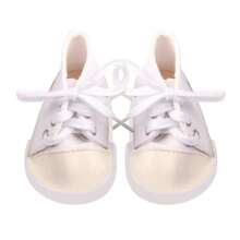 1 paire de chaussures de poupée, baskets en canevas pour poupée, chaussures de sport de couleur unie à la mode, convient aux poupées bébé reborn de 18 pouces, filles de 3 ans et plus, étudiants, accessoires de jouets pour enfants, cadeau d'anniversaire, fête de vacances