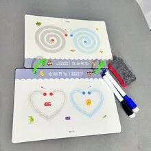 1set 32/128 Pages Thinking And Enlightenment Exercises Reusable Magic Practice Tracing Workbook With Control Training For Montessori Drawing Education.Free Wipeable Children's Toy Writing Stickers For Parent-Child Education, Suitable For Boys And Girls School, Student, Stationery, School Supplies School Supplies Toys For Boys, School Supplies, Toys, Kids Toys, Montessori Toys, Educational Toys