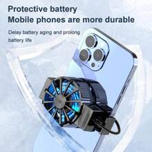 Phone Cooler Suitable For Most Smartphones, High Air Flow Game Cooling Fan, Works Compatible With Iphone//Android, Reduces Phone Lag