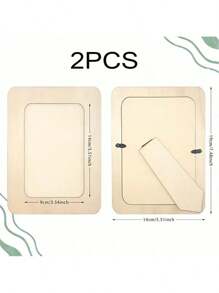2/4/8/16pcs Wood DIY Photo Frame Set - Customizable Handmade, Pre-Drilled Convenient Assembly, Suitable For Home Decor, Wedding, Birthday Gifts | Colorful Frame Design | Durable Wood Structure, Handcrafted Cutting Mould
