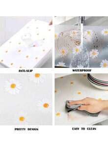 2 Roll Daisy Shelf Liner For Kitchen Cabinets,Non-Adhesive Drawer Liner,Non-Slip Refrigerator Liner,EVA Waterproof Fridge Pad Cupboard Mat Easy Placemats. ,Dehumidifier For Home - Multicolor - View 6