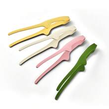 1 件一体式牛排夹，带支架，耐热厨房食物夹，适用于烘烤、烧烤、烘焙面包和蛋糕，家庭使用