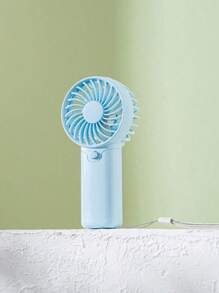 1 pièce Mini ventilateur de bureau carré portable et tenu en main de couleur unie pour couple unisexe, refroidisseur portable fonctionnant à piles (piles non incluses), adapté pour les activités de plein air en été, les sports de plage, le bureau, l'école, les fêtes à la plage et à la piscine et l'utilisation quotidienne