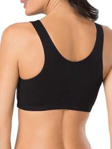 Women's Built Tank Style Sports Bra Value Pack Push Up Bras - Black/Wht/Wht/Heather Grey - View 6