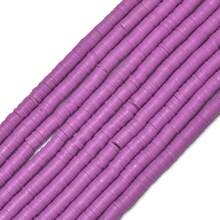 6mm 1/5/10 Strand Flat Round Polymer Clay Beads, Multicolor Loose Spacer Polymer Clay Beads For Jewelry Making, DIY Handmade Bracelet Necklace Jewelry Making Craft Supplies, Soft Clay Material, Art & Craft Beading Supplies