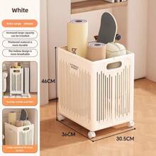 Upgraded Foldable Plastic Waterproof Laundry Basket, Household Dirty Clothes Storage Basket, Toy & Clothing Organizer