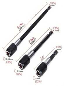 1 pezzo/3 pezzi porta-punte esagonali adattabili rapidi, adattatore portalampada magnetico esteso, adattatore prolunga punta trapano con asta esagonale da 1/4" per punte da avvitatore, portapunte per dadi
