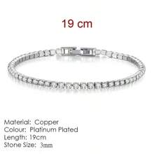 Silver Moissanite Tennis Bracelet,18K White Gold Plated 3mm Round Moissanite Tennis Bracelet 6.5-8.5 Inch