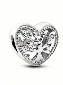 1Pc Valentine's Day Gift Love Series Love Bow Eternal Love Beads Charm For Snake Bracelet Necklace Key Chain Silver Pendant Beads Diy Jewelry Making Anniversary Christmas Gifts To Girl Lovers