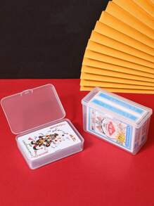 1/2pcs Portable Playing Card Storage Box, Card Container, Jewelry & Small Items Organizer Box, Game Card, ID Card, Name Card Holder