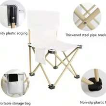 Lafuma Mobilier Compact Folding Chair Portable Folding Camping Chair With Side Pocket Outdoor Oxford Cloth Chairs Beach Fishing Chair Travel Hiking Picnic Seat Tools Outdoor Foldable Chair Portable Fishing Chair Art Student Backrest Adult