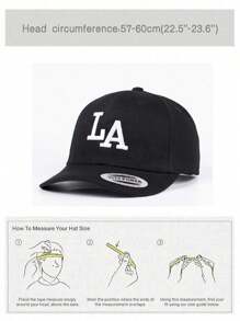 1pc,Women's Letter LA, Los Angeles, 3D Embroidered Baseball Cap,Baseball Game Fits,Basketball,Fall Fits,Sports Style,American Spirit,90's Outfit,Bright Colors For Men And Women,Sports Hip-Hop Cap, Adjustable Outdoor Sun,Protection Casual Cap For Spring & Autumn Travels, Parties And Beach,Y2k Style Youth Hat
