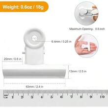 Coideal Silver Metal Hinge Clips - 20 Pack 2 Inch Large Bull Binder Paper Clips Clamp Office Pictures Photos, Kitchen Bags (50mm) - 白色 - 查看 8